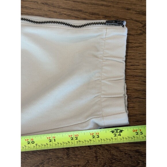 Athleta Farallon Jogger Pants Women’s Sz 14P Cream Zip Detail Drawstring Waist - Picture 12 of 15